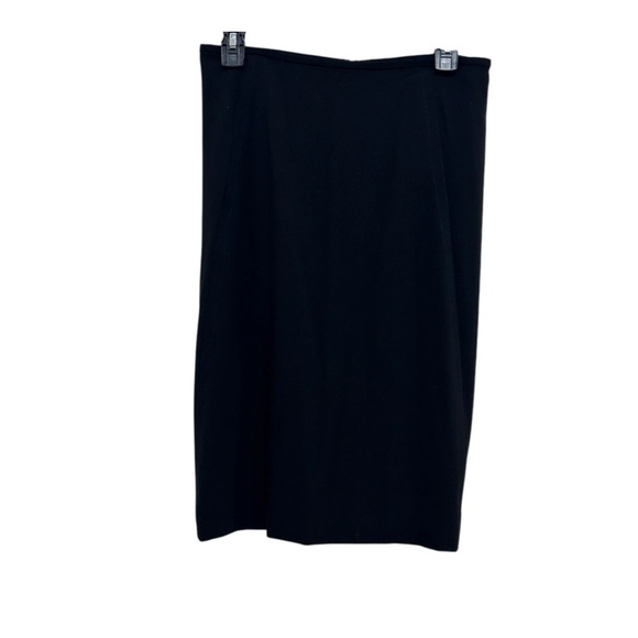 Donna Karan Collection Pencil Skirt Black Size 2 Lightweight Wool Italy - Picture 1 of 6